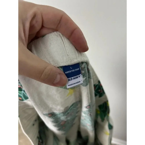 Old Navy Flannel Christmas Tree Print Pajamas 3 Piece Sleep Set Holiday Women’s - Picture 9 of 16